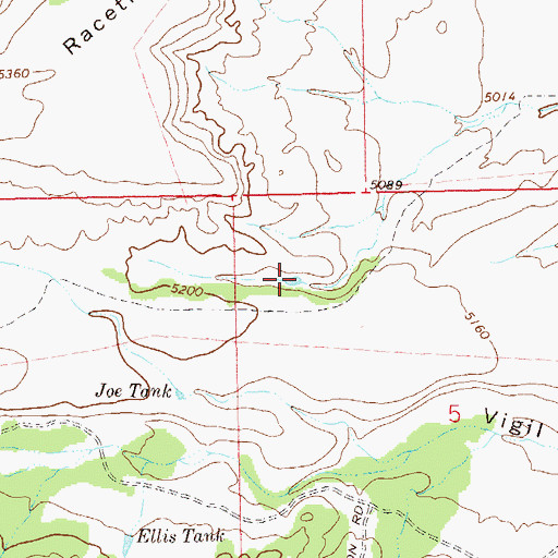 Topographic Map of Section Five Tank, NM