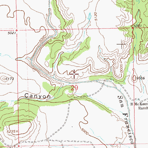 Topographic Map of Ditch Tank, NM
