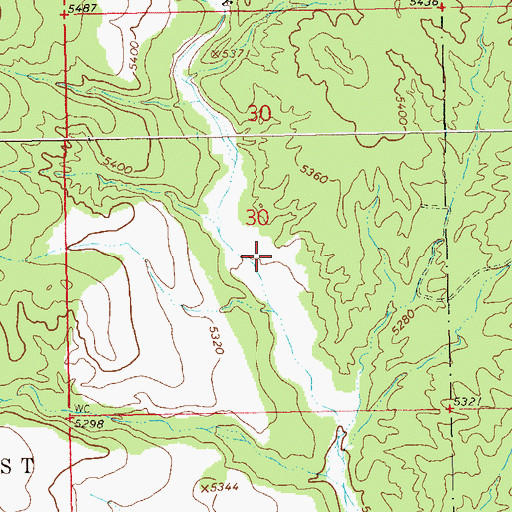 Topographic Map of Pueblo Corral, NM