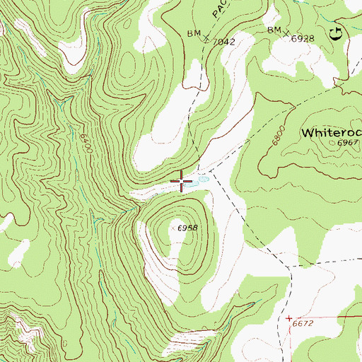 Topographic Map of Whiterocks Tanks, NM