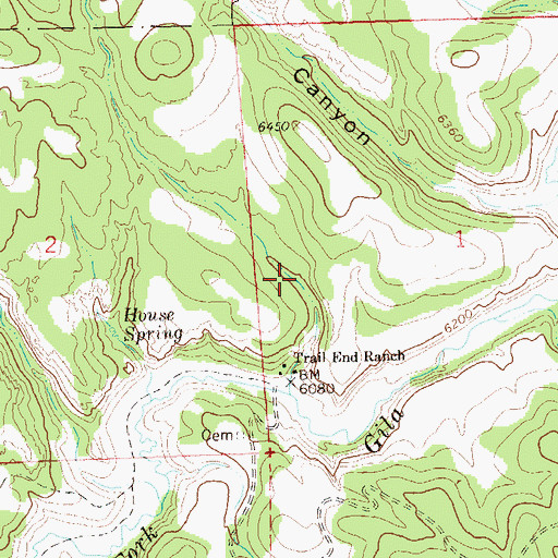 Topographic Map of Headquarters Spring, NM