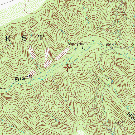 Topographic Map of Lower Black Canyon Campground, NM