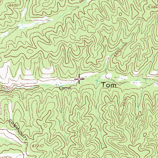 Topographic Map of Middle Tom Moore, NM