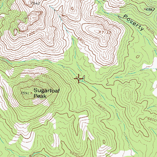 Topographic Map of Sugarloaf Spring, NM