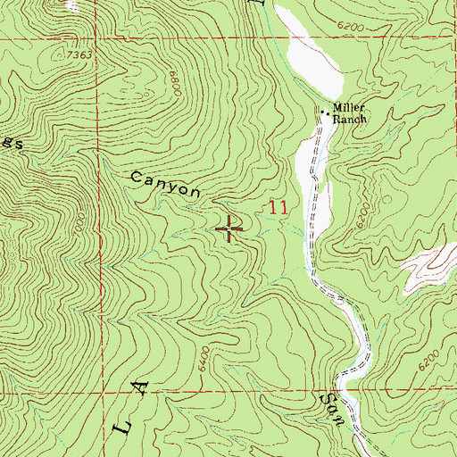Topographic Map of Mess Box Spring, NM