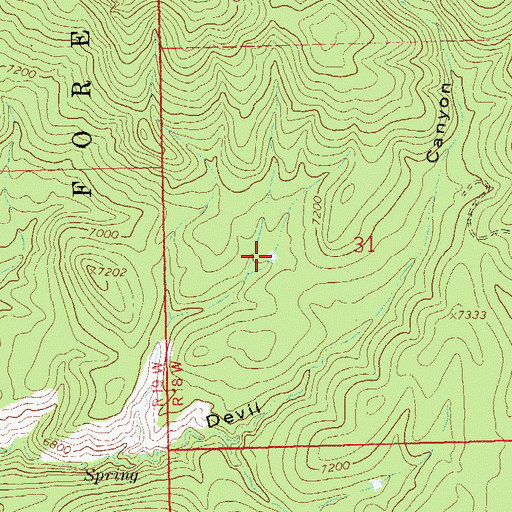 Topographic Map of Devil Tank, NM