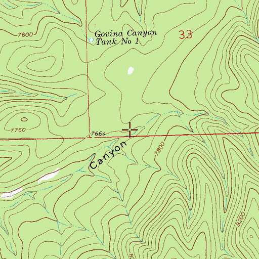 Topographic Map of Top Tank, NM