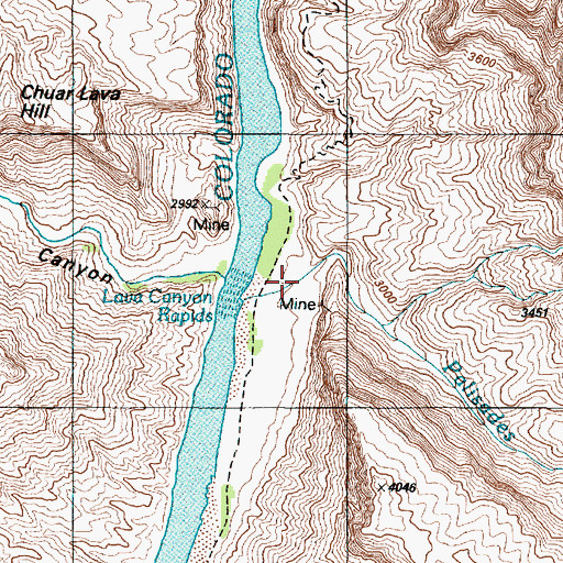 Topographic Map of Palisades Creek, AZ