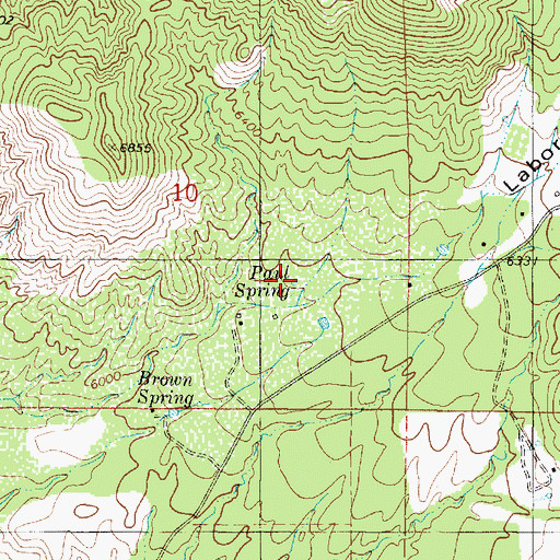 Topographic Map of Paul Spring, NM