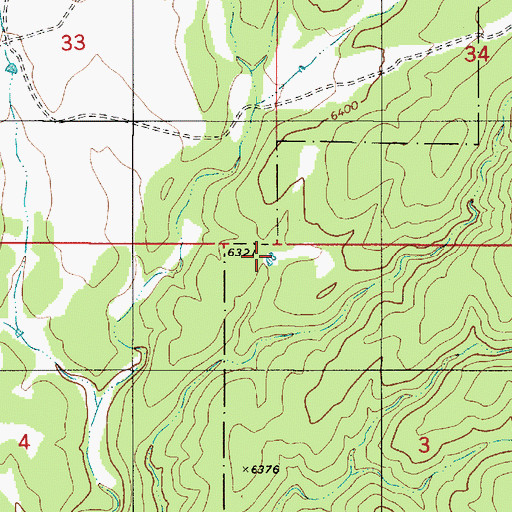 Topographic Map of Southwest 1 Tank, NM