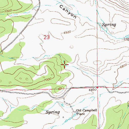 Topographic Map of Hulsey Spring, NM