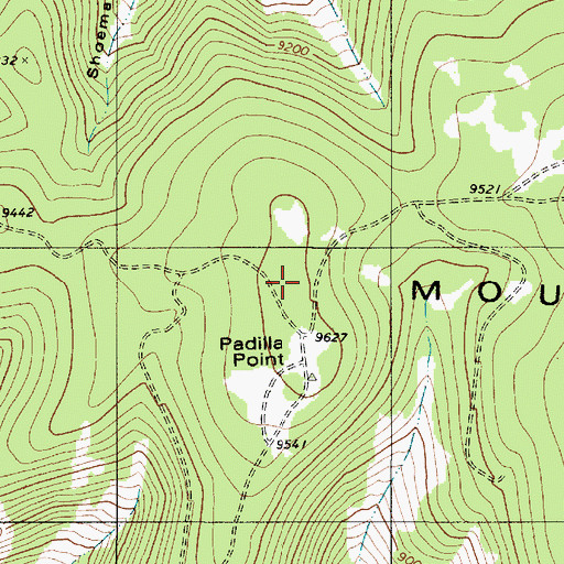 Topographic Map of Padilla Point, NM