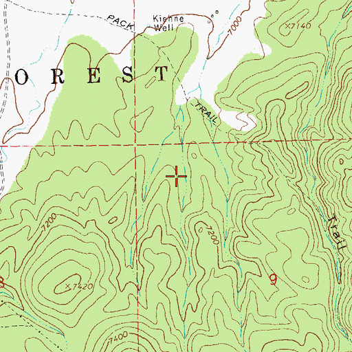 Topographic Map of Kiehne Tank, NM