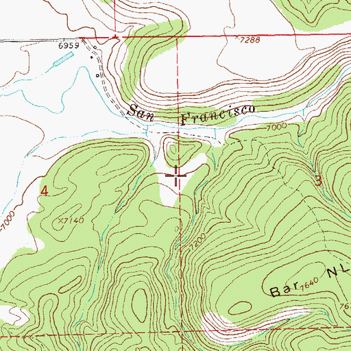 Topographic Map of Laney Corral, NM