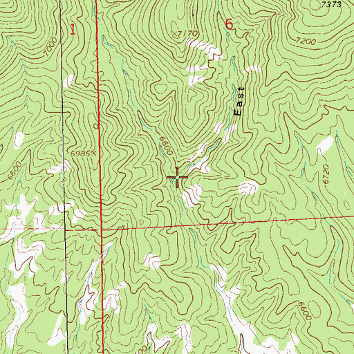 Topographic Map of East Draw, NM