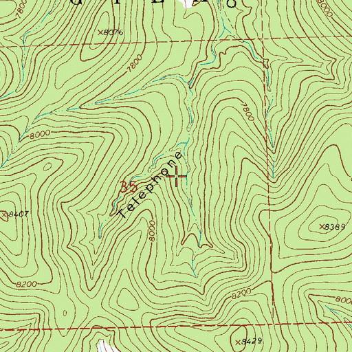 Topographic Map of Telephone Tank, NM