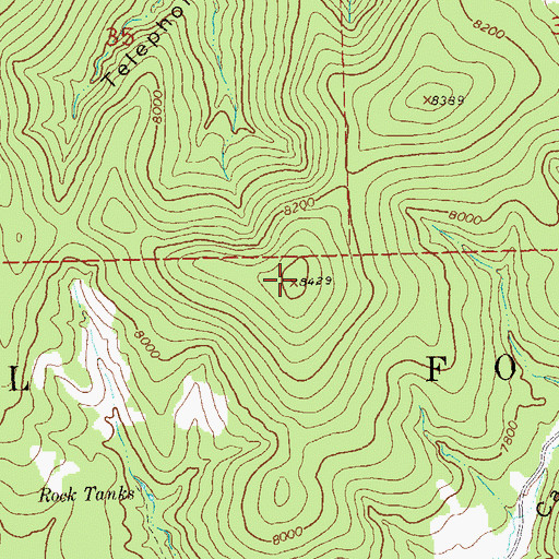 Topographic Map of Elk Mountain, NM