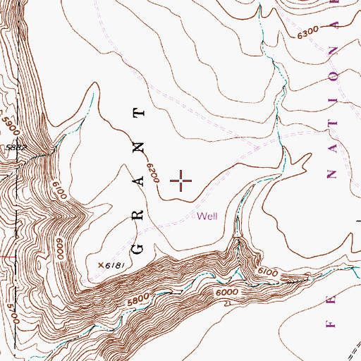 Topographic Map of Rim Well, NM