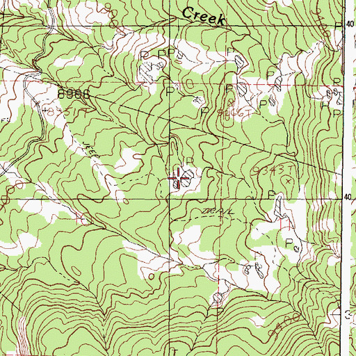 Topographic Map of Burns Lake, NM