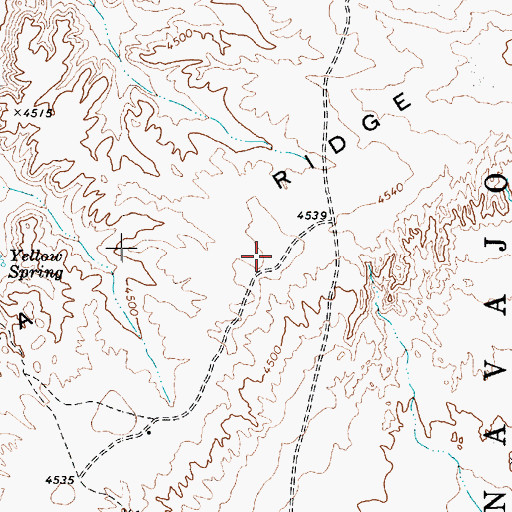 Topographic Map of Baah Lokaa Ridge, AZ