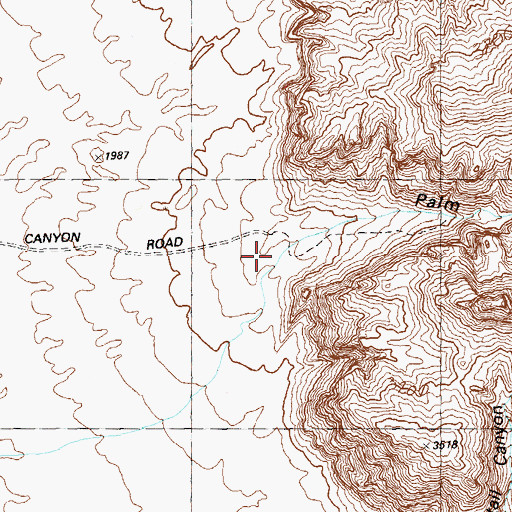 Topographic Map of Palm Canyon, AZ