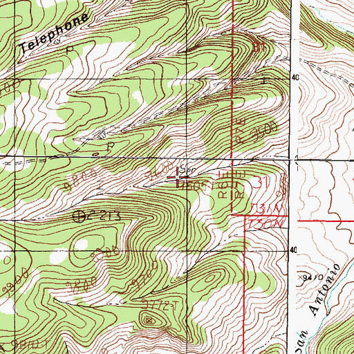 Topographic Map of El Camino Spring, NM