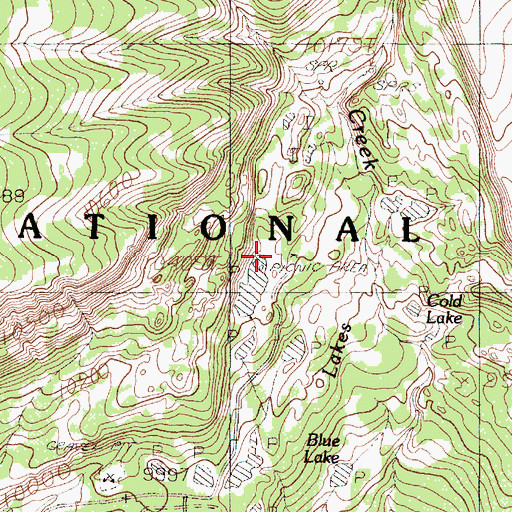 Topographic Map of Upper Canjilon Lakes Picnic Area, NM