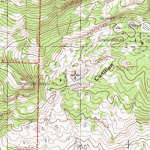 Topographic Map of Lower Canjilon Lakes, NM
