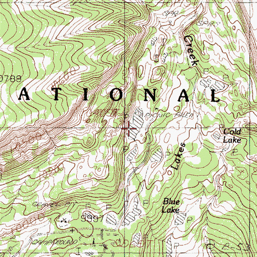 Topographic Map of Upper Canjilon Lakes, NM