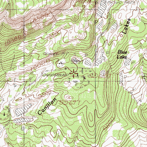 Topographic Map of Middle Canjilon Campground, NM