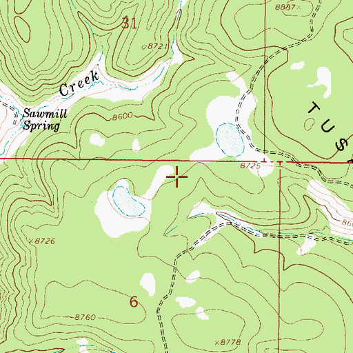 Topographic Map of Dry Lakes, NM