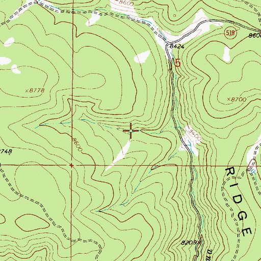 Topographic Map of Agua Tank, NM