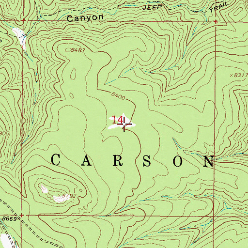 Topographic Map of Posos Tank, NM