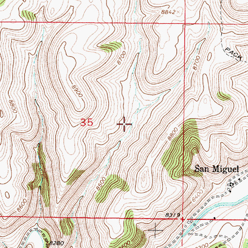 Topographic Map of Dale Tank, NM