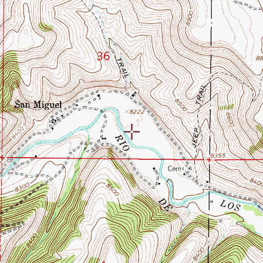 Topographic Map of New Mexico Game and Fish, NM