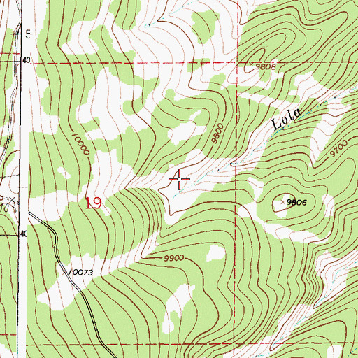 Topographic Map of Lola Tank, NM