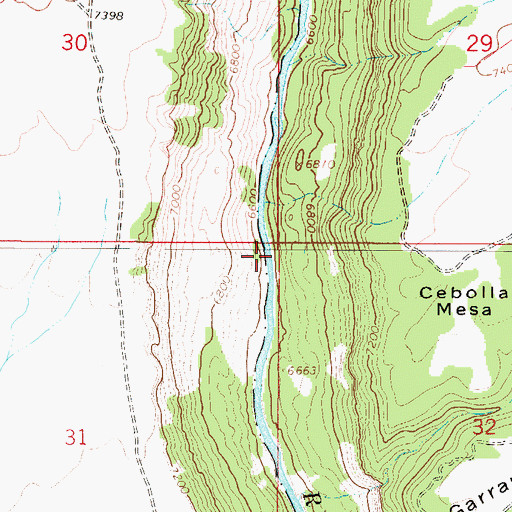 Topographic Map of Rio Grande Wild River, NM