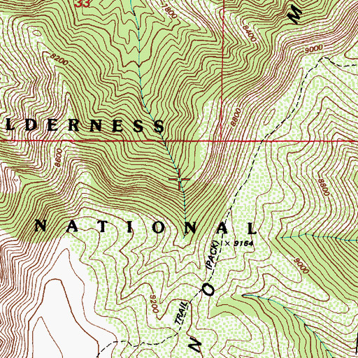 Topographic Map of Yellowstone Spring, NM