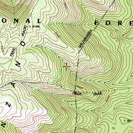Topographic Map of Escondido Spring, NM