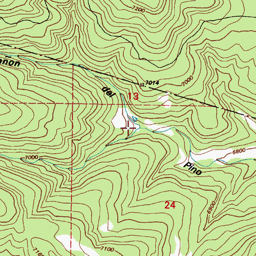 Topographic Map of Pino Tank, NM