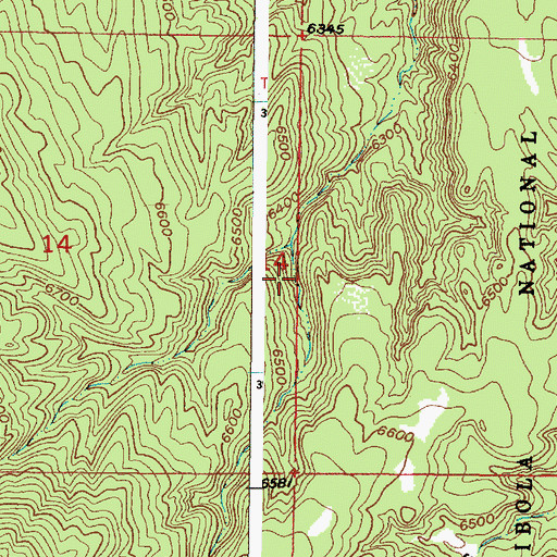 Topographic Map of Escondido Spring, NM