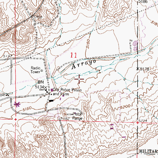 Topographic Map of Albuquerque Tree Nursery, NM
