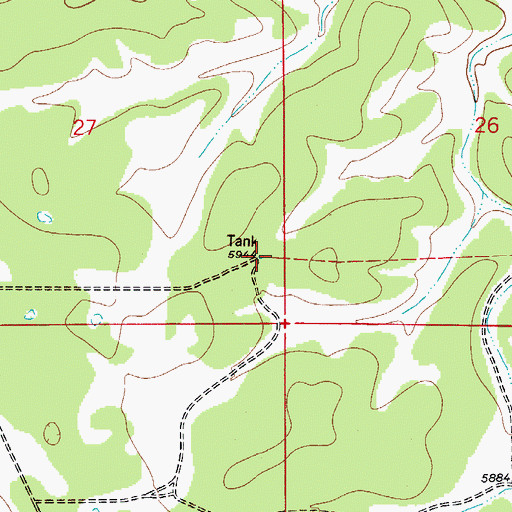 Topographic Map of Ultimo Water Storage Tank, NM