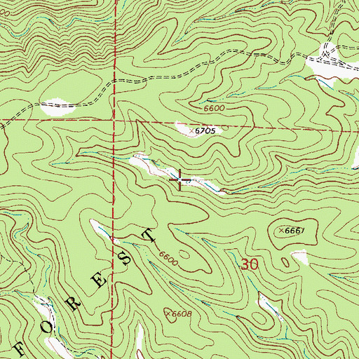 Topographic Map of West Silver Tank, NM