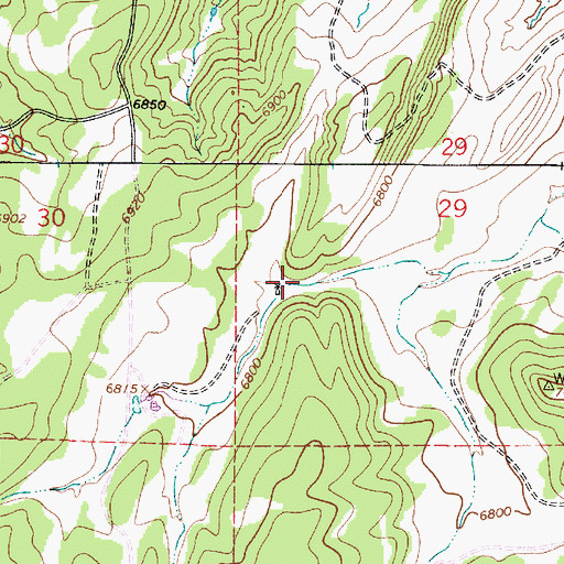 Topographic Map of West Spur Tank, NM