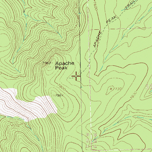 Topographic Map of Apache Peak Pit Tank, NM