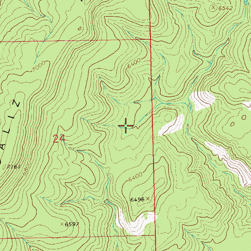 Topographic Map of Saliz Tank, NM