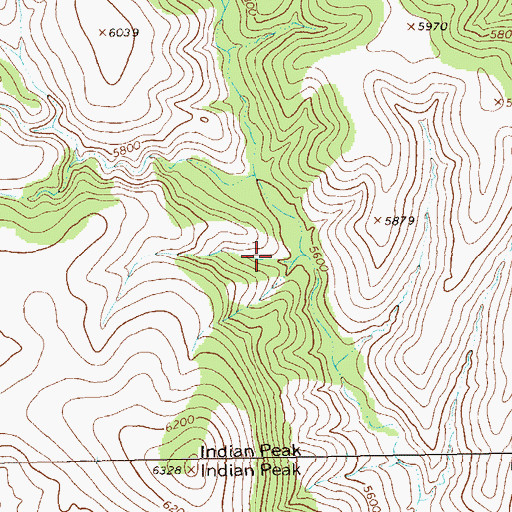 Topographic Map of Indian Peak Tank, NM
