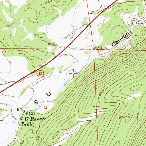 Topographic Map of S U Tank Number Two, NM