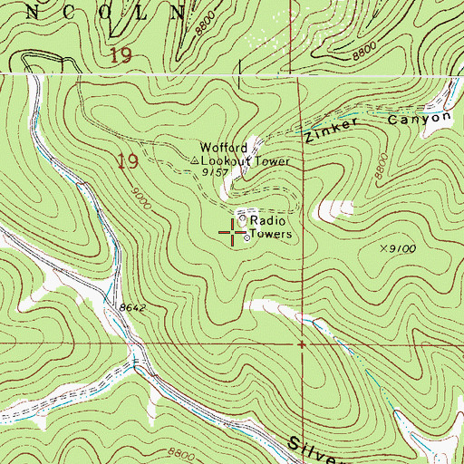 Topographic Map of Wofford Electronic Site, NM